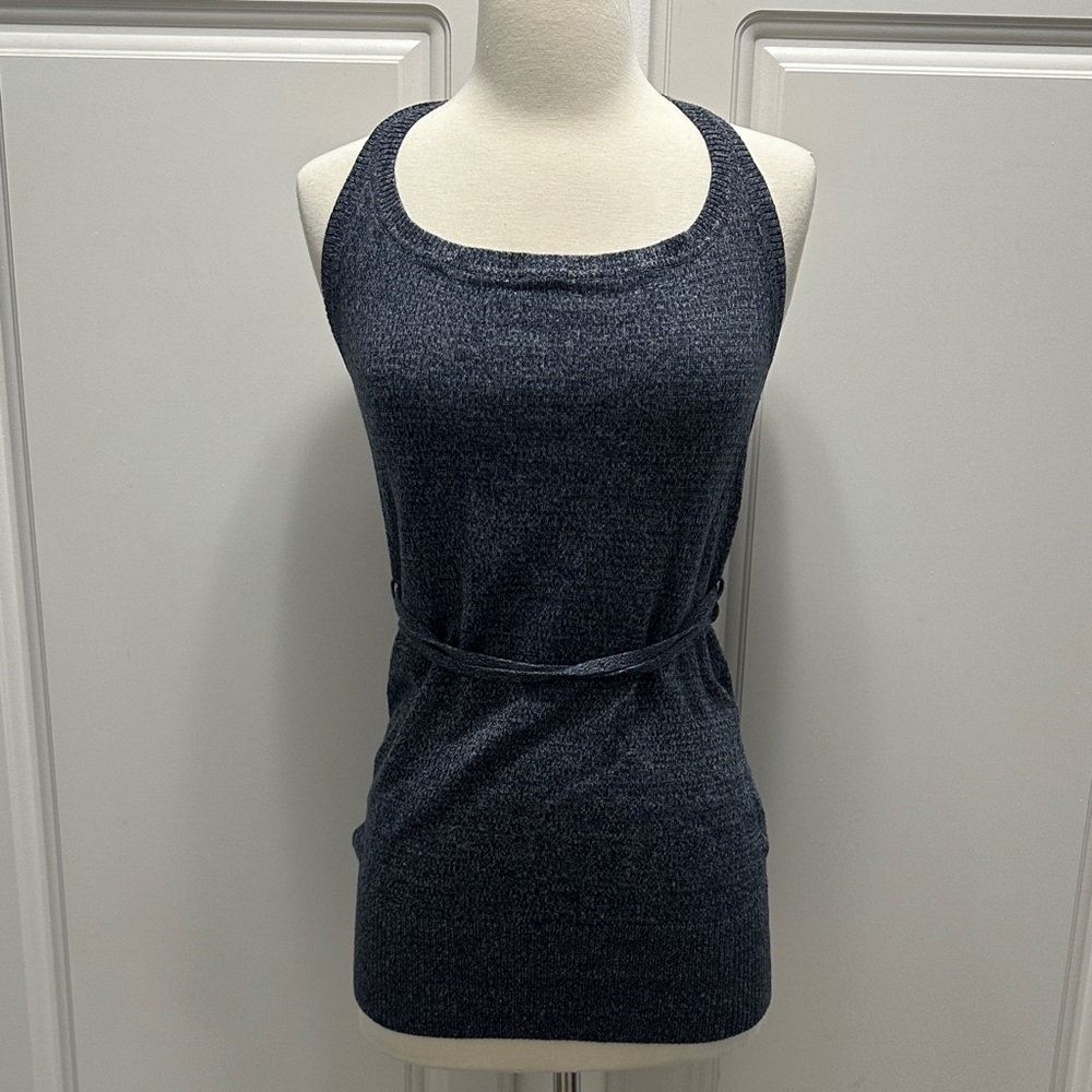 Armani Exchange Dark Gray Knit Tank Top